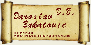 Daroslav Bakalović vizit kartica